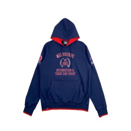 Custom-made women's long-sleeved hooded sweater Custom royal blue embroidered LOGO contrast color hem sweater Sweater Garment Factory Z569 Custom-made women's long-sleeved hooded sweater Custom royal blue embroidered LOGO contrast color hem sweater Sweater Garment Factory Z569
